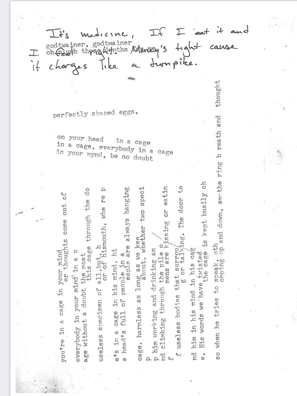 an image of typewritten text